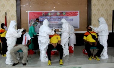 Peduli-Covid-19,-Polres-Flotim-Gelar-Rapid-Test-Antigen-Massal-Bagi-Anggotanya