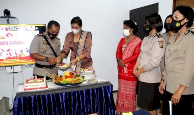 Gelar-Potong-Tumpeng,-Polres-Flotim-Rayakan-Hari-Jadi-Polwan-ke-73
