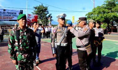 Sematkan-Pita-Operasi,-Waka-Polres-Flotim:-Ini-Sebagai-simbol-dimulainya-Ops-Patuh-Turangga-2023