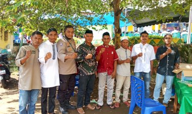 Menjamin-Rasa-Aman-Dan-Nyaman,-Bhabinkamtibmas-Monitor-Kegiatan-Halal-Bihalal-Di-Desa-Lamahoda