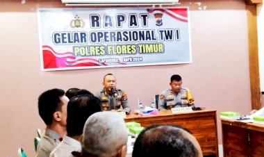 Polres-Flotim-Laksanakan-Rapat-Gelar-Operasi-TW-1-tahun-2024.