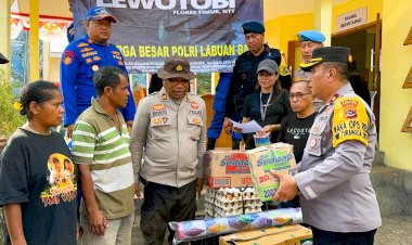 Polres-Flotim-Salurkan-Bansos-dari-Polres-Mabar-dan-Masyarakat-Mabar-ke-Pengungsi-Gunung-Lewotobi-Flotim