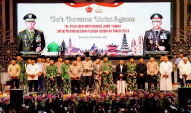 Kapolri-dan-Panglima-TNI-Hadiri-Doa-Lintas-Agama-di-Semarang