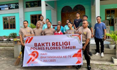 Polres-Flores-Timur-Gelar-Bhakti-Religi-di-Tempat-Ibadah,-Sambut-Hari-Bhayangkara-ke-79