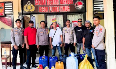 Wujudkan-Situasi-Aman-dan-Kondusif,-Polres-Flotim-Tertibkan-Peredaran-Miras