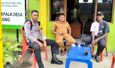 Bhabinkamtibmas-Desa-Tapobali-Gencarkan-Sambang-Aparat-Desa,-Perkuat-Sinergi-Jaga-Kamtibmas