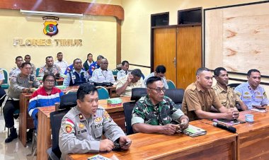 Rakor-Nasional-Dipimpin-Kapolri,-Polres-Flotim-Siap-Kawal-Mudik-Aman-dan-Humanis
