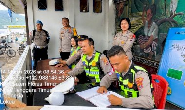 ‎Kabag-Ops-AKP-Eduardus-Nuru-Tinjau-Pos-Terpadu-di-Kawasan-Pertokoan