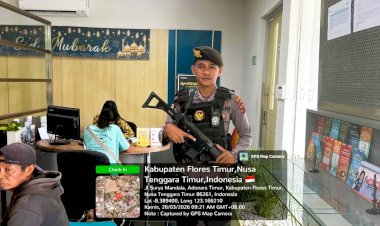 Pamobvit-Polres-Flotim-Perketat-Pengamanan-Objek-Vital-Perbankan