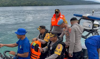 Naik-Speedboat,-Kapolres-Tinjau-Kesiapan-Pengamanan-di-Desa-Wureh