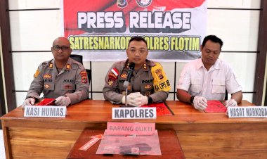 Polres-Flotim-Gelar-Press-Release-Kasus-Ganja,-Dua-Pelaku-Diamankan