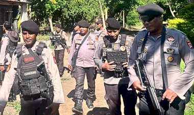 Langkah-Pagi-Personel-Pos-Pengamanan-Narasaosina-Intensifkan-Patroli,-Situasi-Tetap-Kondusif
