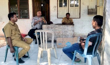 Sambangi-Desa-Bantala-dan-Riangkotek,-Bhabinkamtibmas-Sampaikan-Pesan-Kamtibmas-dan-Cegah-Karhutla