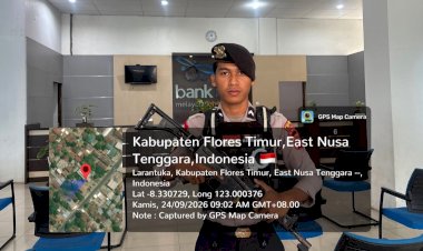 Di-Balik-Aktivitas-Perbankan,-Personel-Polres-Flotim-Pastikan-Situasi-Tetap-Kondusif