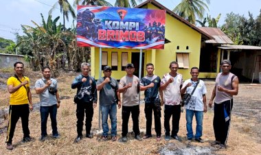 Pos-Sementara-Kompi-Brimob-di-Narasaosina-Dipersiapkan,-Papan-Nama-Mulai-Terpasang