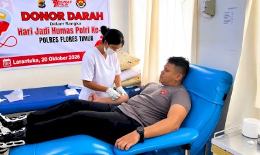 Polres-Flotim-Tebarkan-Kepedulian-bagi-Masyarakat-Melalui-Donor-Darah