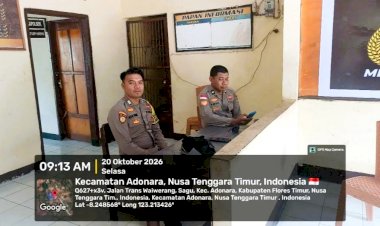 Piket-1x24-Jam,-Polsek-Adonara-Pantau-Keamanan-dan-Ketertiban-Masyarakat