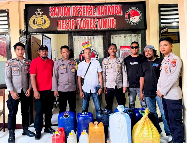 Wujudkan Situasi Aman dan Kondusif, Polres Flotim Tertibkan Peredaran Miras