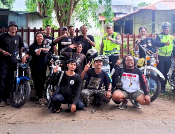 Rangkul Komunitas CB dan Vespa, Satlantas Polres Flores Timur Ajak Jadi Mitra Tertib Lalu Lintas