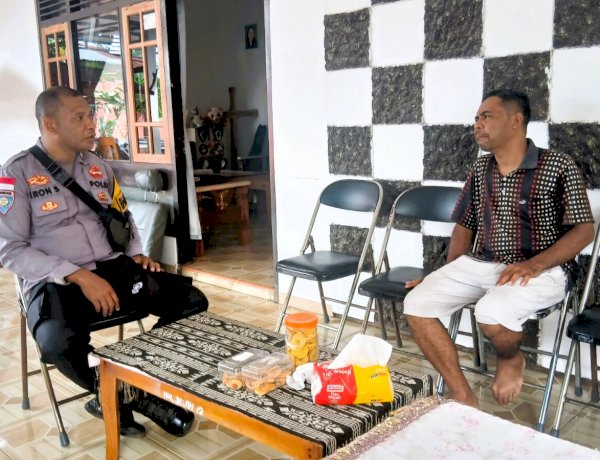 Sambangi Tokoh Agama, Bhabinkamtibmas Tampung Keluhan Lingkungan Jemaat