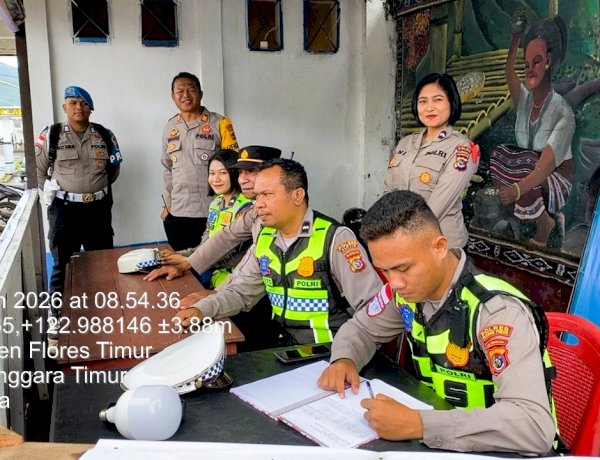 ‎Kabag Ops AKP Eduardus Nuru Tinjau Pos Terpadu di Kawasan Pertokoan