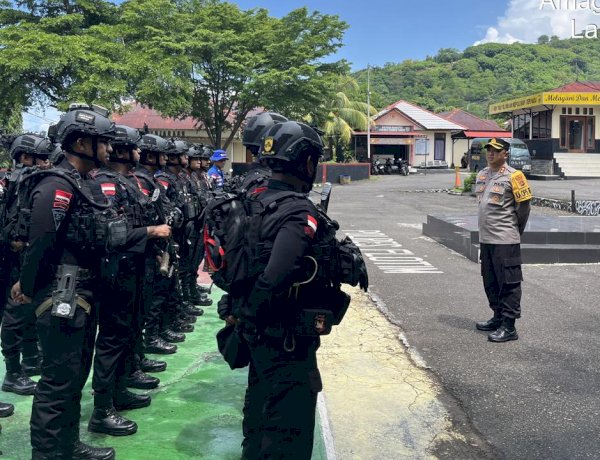 Pengamanan Semana Santa Berjalan Sukses, Kapolres Flotim Apresiasi dan Lepas BKO Brimob