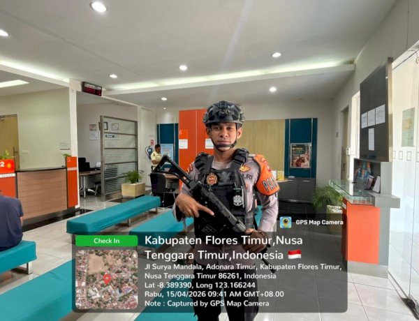 Pamobvit Polres Flotim Intensifkan Pengamanan Perbankan