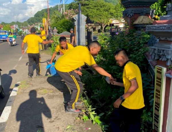 Wujud Kepedulian dan Kebersamaan, Polres Flores Timur Gelar Jumat Bersih