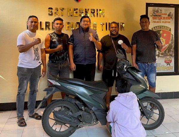Kurang dari 24 Jam, Satreskrim Polres Flores Timur Berhasil Ungkap Pencurian Sepeda Motor