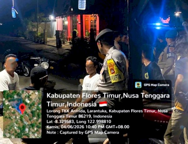 Menjaga Larantuka Tetap Kondusif, Polres Flores Timur Gelar Patroli Cipta Kondisi di Tengah Malam