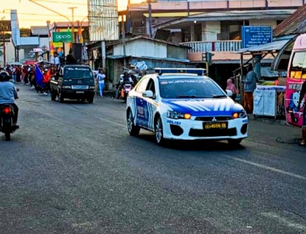 Wujud Pelayanan Polri, Sat Lantas Polres Flores Timur Amankan Rute Jalan Santai KPRI