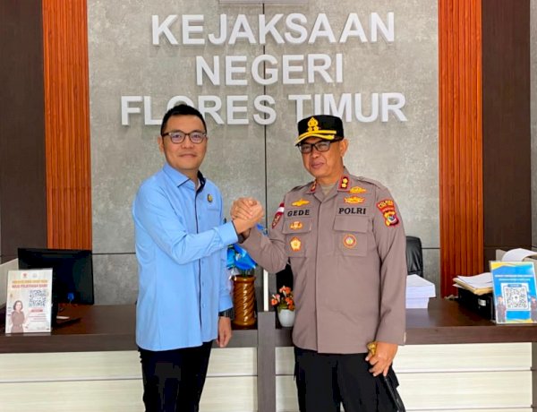 Silaturahmi ke Kejaksaan dan Pengadilan, Kapolres Flores Timur AKBP Gede Putra Yase Perkuat Sinergi