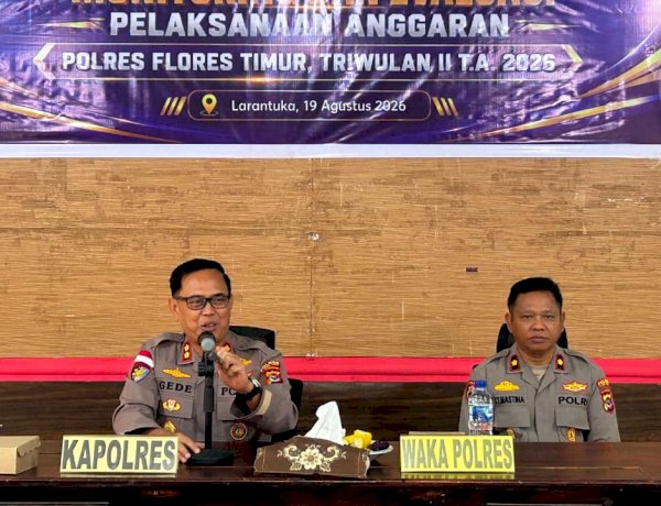 Pimpin Monitoring dan Evaluasi, Kapolres Flotim Dorong Penggunaan Anggaran Efektif dan Tepat Sasaran