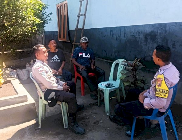 Patroli Dialogis di Dusun Bele, Bhabinkamtibmas Ajak Warga Cegah Gangguan Kamtibmas