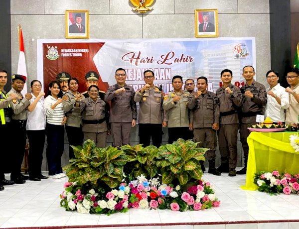 Kapolres Flores Timur AKBP Gede Putra Yase Turut Rayakan HUT Kejaksaan ke-81, Sinergitas Makin Solid