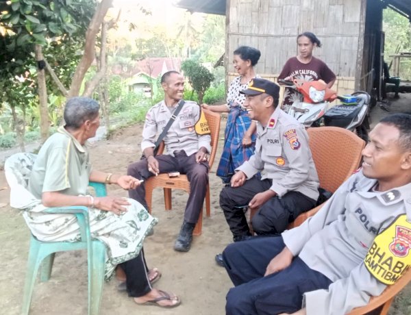 Datang Membawa Salam, Kapolsek Adonara Barat Bangun Komunikasi di Adonara Tengah