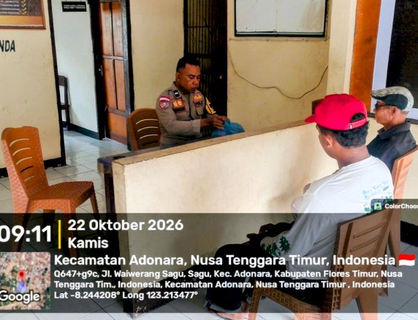 Polsek Adonara Laporkan Situasi Kamtibmas, Wilayah Terpantau Aman dan Terkendali