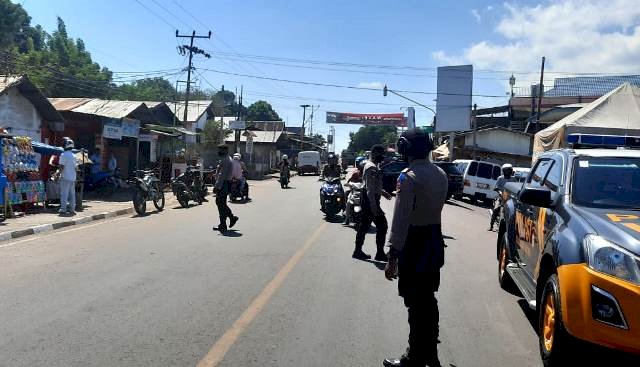 Tiem Satgas Pencegahan Aman Nusa II Tahap IV Lakukan Patroli Dalam Kota