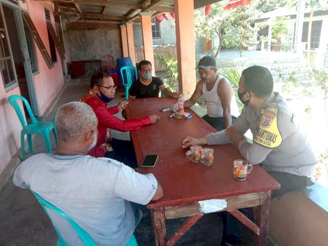 Bhabinkamtibmas Melyanto Mbeo Himbau Agar Warga Tetap Patuhi Protokol Kesehatan