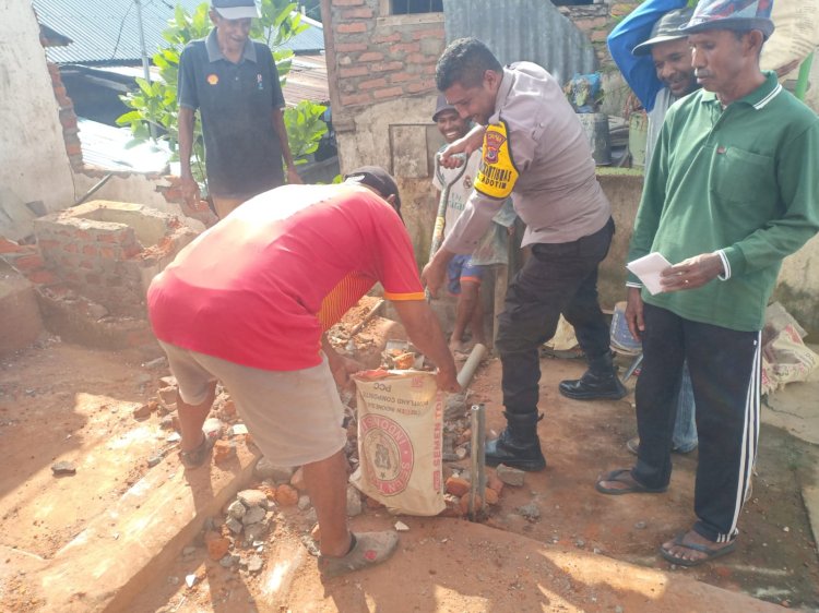 Bantu Warga Membangun Tempat Wudhu Di Desa Lamahala Jaya - Adonara Timur