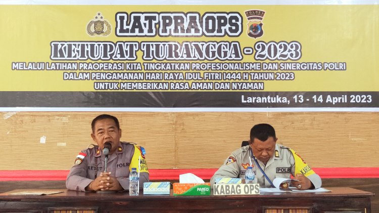 Polres Flores Timur, Gelar Lat Pra Ops Ketupat 2023