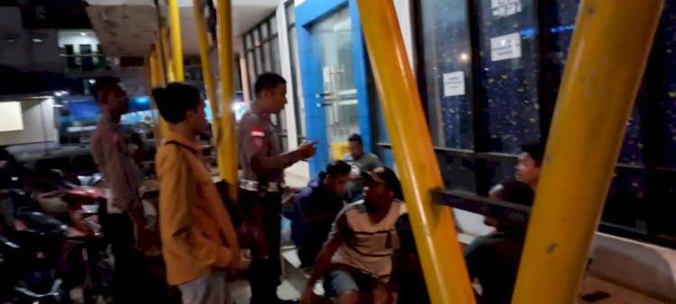 Patroli Lampu Biru Dialogis Harkamtibmas Oleh Polres Flores Timur Di Seputaran Kota Larantuka