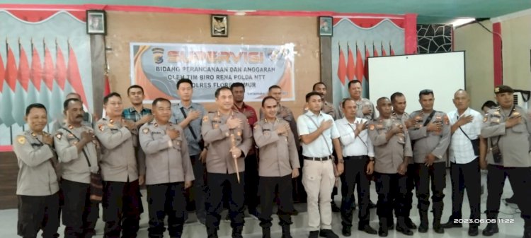Giat Supervisi Bidang Perencanaan dan anggaran oleh Tim Biro Rena Polda NTT di Polres Flores Timur