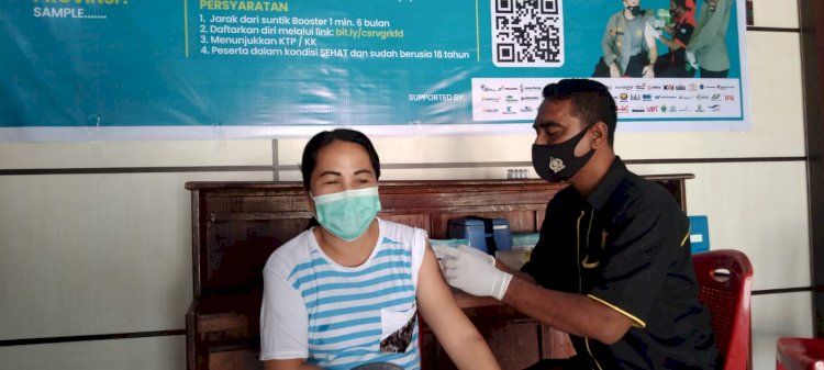Vaksinasi Covid 19 Dalam Rangka Hari Bhayangkara ke 77 Tahun 2023 di Polres Flotim