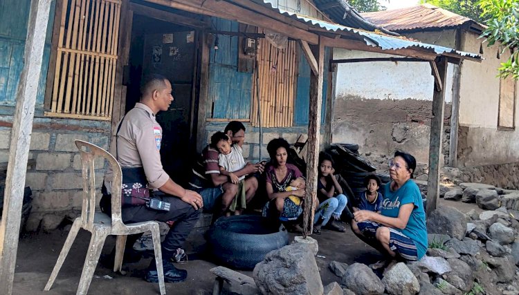 Peduli Keselamatan Warganya, Bhabinkamtibmas Kelurahan Amagarapati Himbau TPPO