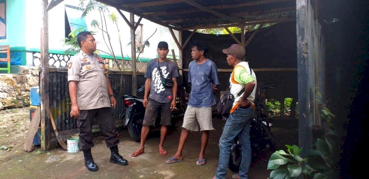 Bhabinkamtibmas Desa Boru lakukan Sambang dan Himbauan Tindak Pidana Perdagangan Orang (TPPO)