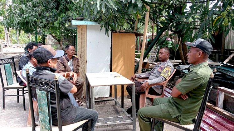 Giat Rutin, Bhabinkamtibmas Desa Kobasoma Sambangi Warga Binaannya