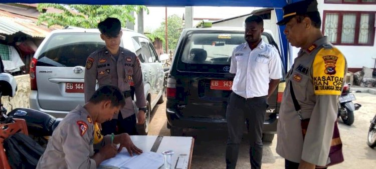 Patroli Satgas OMB Polres Flotim Dalam Rangka Cipta kondisi Pemilu 2024