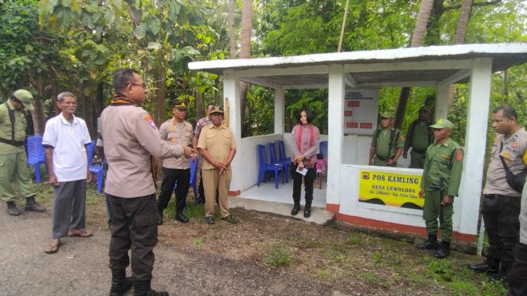 Team Supervisi Ditbinmas POLDA NTT Monitoring Pos Satkamling Desa Lewoloba Flores Timur