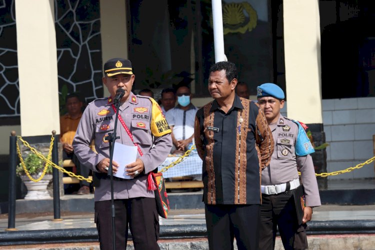 Polres Flotim Melaksanakan Apel Gelar Pasukan Operasi Lilin Turangga 2023